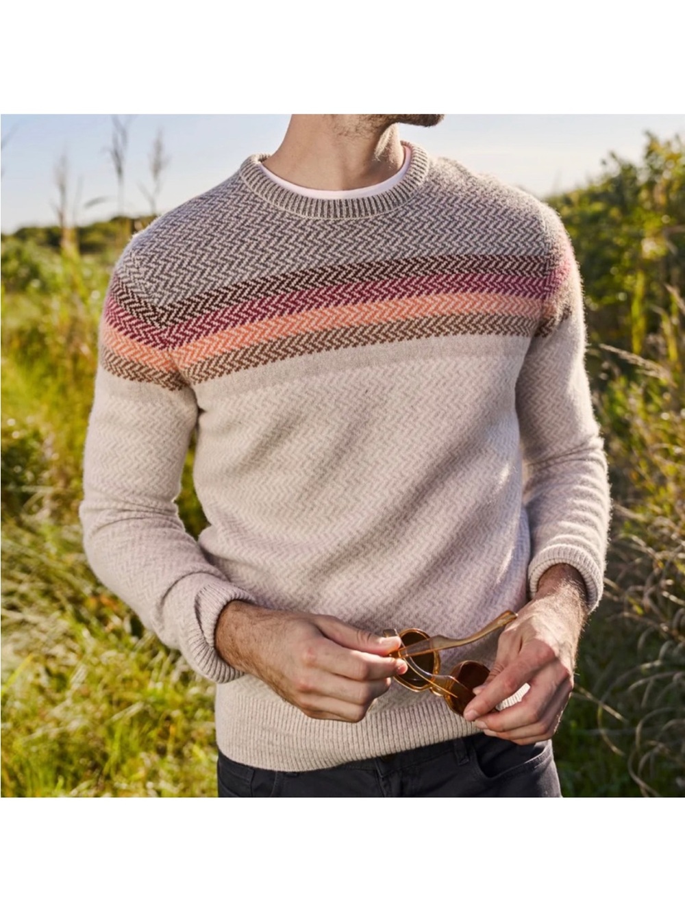 Faherty Men's Donegal Ombre Wool Sweater